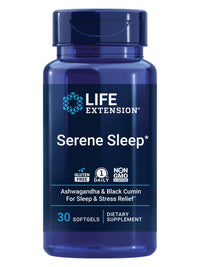 Thumbnail for Life Extension Serene Sleep – Ashwagandha, Black Cumin – Sleep Supplement, Calm, Relaxation, Sleep Support Without Melatonin – Once-Daily, Gluten-Free, Non-GMO – 30 Softgels