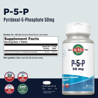 Thumbnail for Kal 50 Mg B-6 Pyridoxal-5-phosphate Tablets, 50 Count