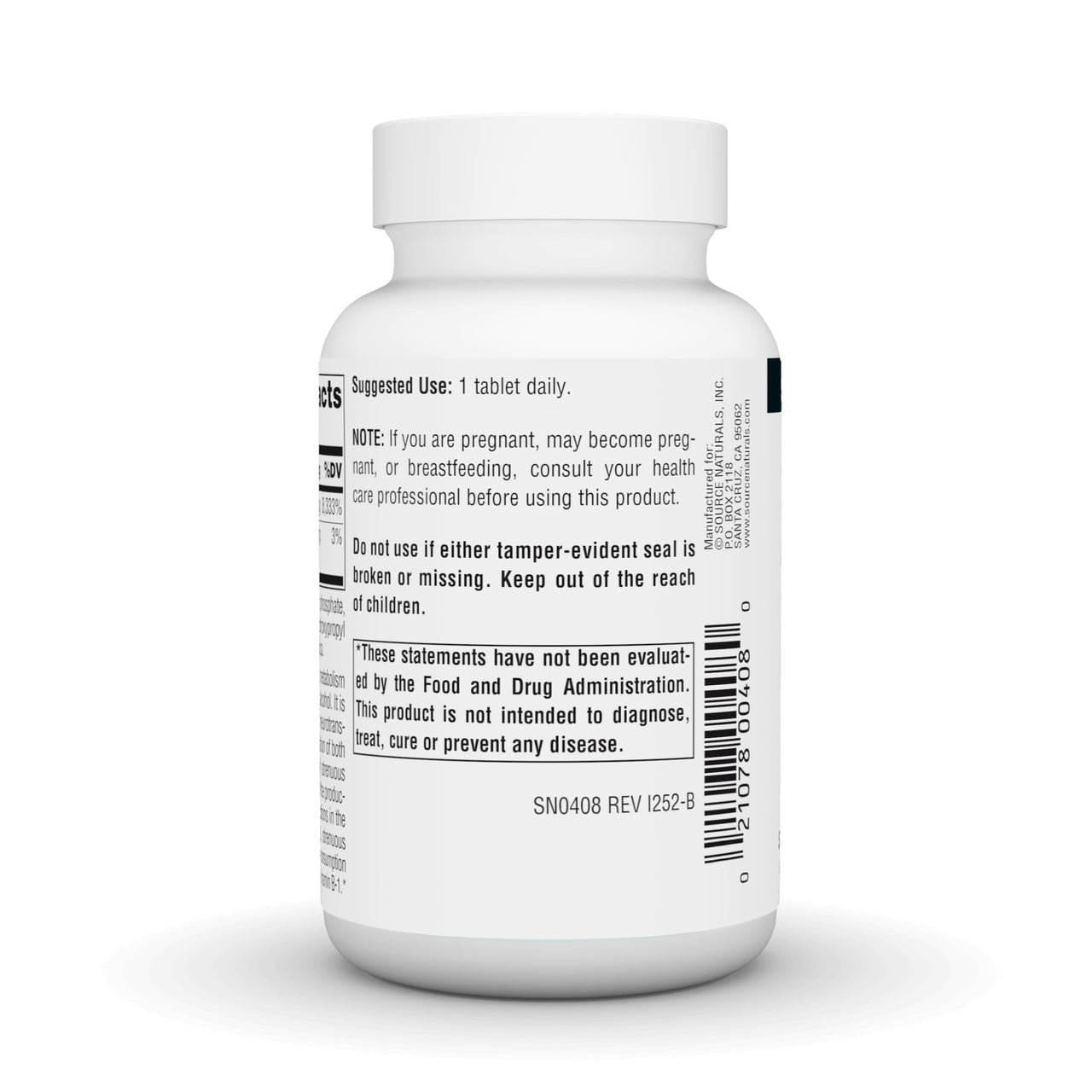 Source Naturals Vitamin B-1, Thiamin, Supports Energy Production - 100 mg - 250 Tablets