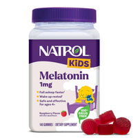 Thumbnail for Natrol Kids Melatonin Gummies 1mg, Children's Melatonin for Restful Sleep, 140 Raspberry-Flavored Sleep Gummies, 140 Day Supply