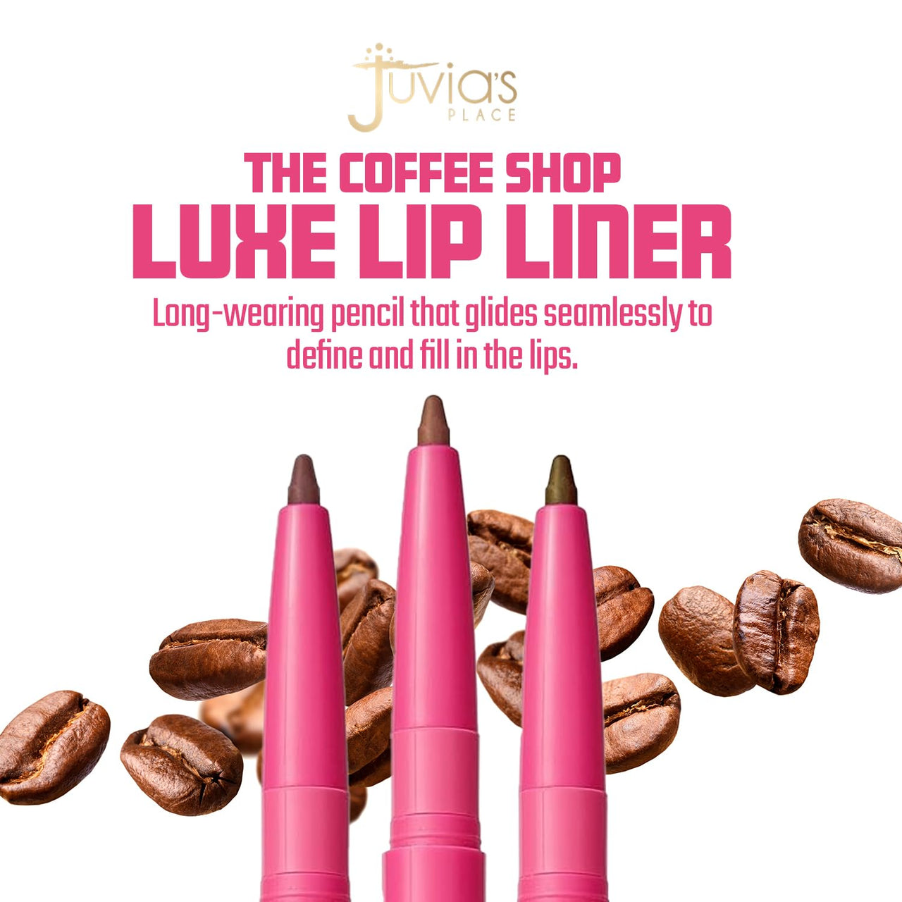 Juvia's Place Coffee Shop Luxe Lip Liner - Espresso - Colorstay Matte Finish Lip Pencil, Makeup for Natural Long Lasting Beauty and Sensational Wear, Lip Stain Kiss Proof Cometics