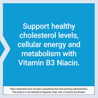 Thumbnail for Life Extension Vitamin B3 Niacin, Heart Health, Cholesterol & Energy Support, Gluten-Free, Non-GMO, 100 Capsules
