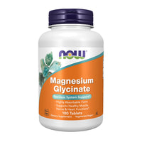 Thumbnail for NOW Foods Supplements, Magnesium Glycinate 100 mg, Highly Absorbable Form, 180 Tablets