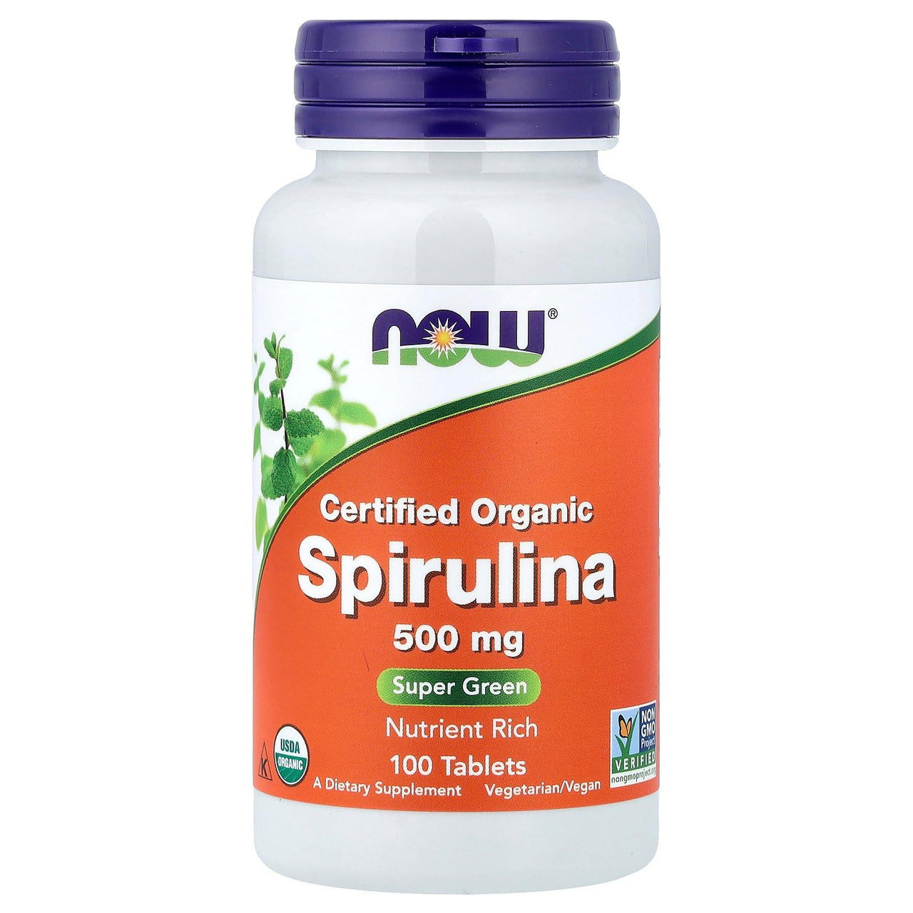 Now Foods Organic Spirulina Tablets, 100 Tablets