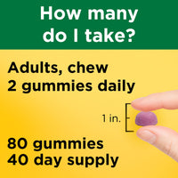 Thumbnail for Nature Made Calcium Gummies 500 mg Per Serving with Vitamin D3, Dietary Calcium Supplement for Bone Support, 80 Gummies, 40 Day Supply