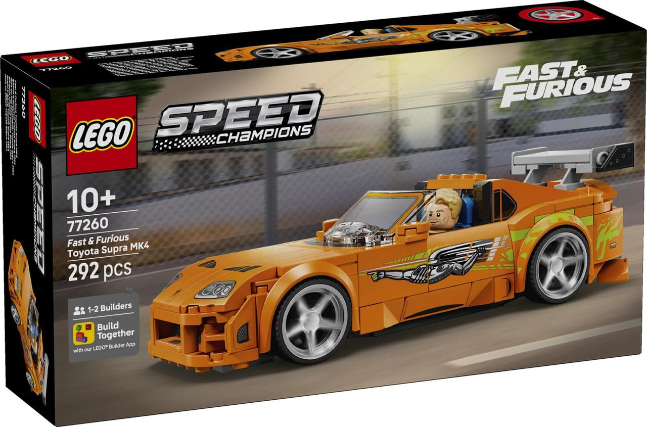 Lego 77260 Speed Champion Fast and Furious Toyota Supra MK4 Toy, Birthday Present, Blocks, Boys, Girls, Children, 10, 11, 12, Elementary School, Vehicle, Car, Mini Car, Pretend Play, Pretend Play Game