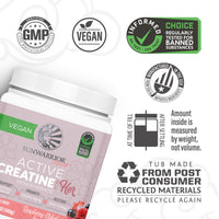 Thumbnail for Sunwarrior Creatine for Women Monohydrate Powder Micronized Pre Workout Recovery Supplement Support Muscle Building Strength Training Cognition | Vegan and Easily Mixes 50 Servings, Raspberry Lemonade