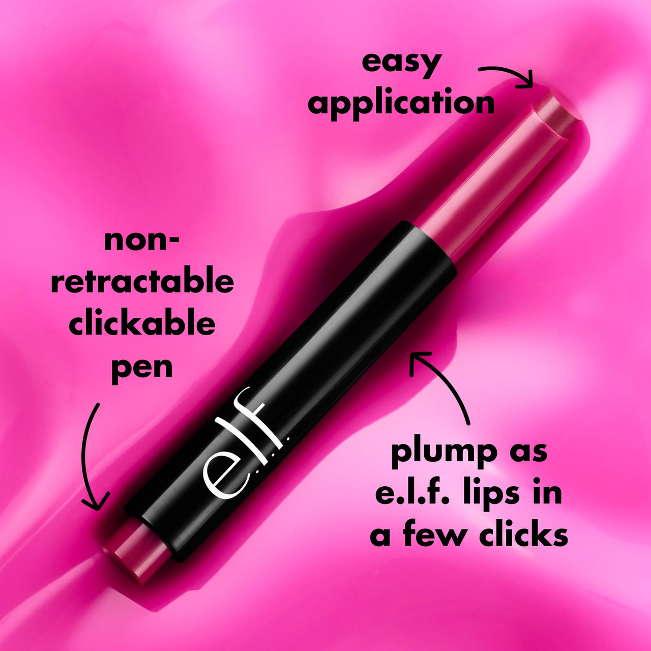 e.l.f. Pout Clout Lip Plumping Pen, Nourishing Lip Balm For Sheer Color & Shine, Plumps & Moisturizes, Vegan & Cruelty-Free, Wicked Cherry