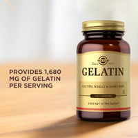 Thumbnail for Solgar Gelatin 1680 mg, 100 Capsules - Natural Gelatin - Supports Bone, Joint & Skin Health - Gluten Free, Dairy Free - 33 Servings