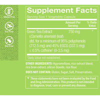 Thumbnail for The Vitamin Shoppe Green Tea Extract 750mg - Fat Metabolism & Antioxidant | EGCG Polyphenols Decaf | 200 Veggie Caps | Triple Strength