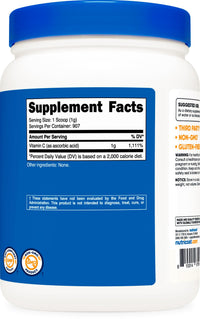 Thumbnail for Nutricost Ascorbic Acid Powder (Vitamin C) 2 LBS - Gluten Free, Non-GMO
