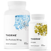 Thumbnail for THORNE - Wellness Essentials - Zinc & Vitamin D3 Combo for Immune and Bone Support - 60 to 180 Servings