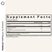 Thumbnail for Codeage Muscle Formula+ Platinum Supplement - Creatine Monohydrate, PeptiStrong Fava Bean Protein Hydrolysate, Taurine, Vitamin D3, Liposomal Delivery - Non-GMO - Unflavored Protein Powder - 8.78 Oz