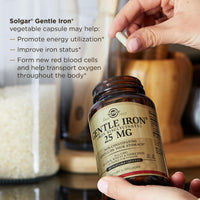 Thumbnail for Solgar Gentle Iron, 180 Vegetable Capsules - Ideal for Sensitive Stomachs - Non-Constipating - Red Blood Cell Supplement - Non GMO, Vegan, Gluten-Free, Dairy Free, Kosher - 180 Servings