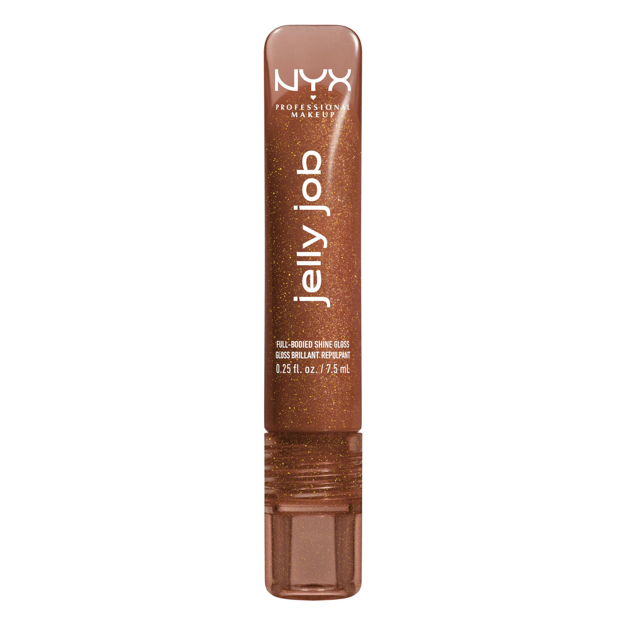 NYX PROFESSIONAL MAKEUP Jelly Job Lip Gloss, Lip Tint Gloss with Full-Bodied, Smoothing, and Hyper-Glossy Shine - Bring Me Jelly (Bronze Shimmer)