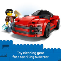 Thumbnail for LEGO City Red Sports Car Toy - Building Toy for Kids, Boys and Girls, Ages 5+ - Educational Gift for Birthdays and Holidays - Includes Driver Minifigure and Other Accessories - 60448