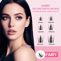 Thumbnail for ISOOLU Lash Clusters Manga Individual Lashes C Curl Wispy Eyelash Clusters WideSpan Eyelash Extension Kit with Lash Bond and Seal Wet-Look Spiky Cluster Lashes (Aesthetic‌ Kit)