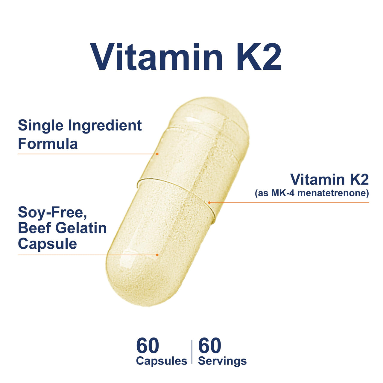 Carlson - Vitamin K2, MK-4 (Menatetrenone), Vitamin K Supplement, Bone & Heart Health, K2 Vitamin, Soy-free, 60 capsules