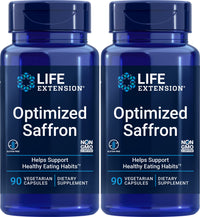 Thumbnail for Life Extension Optimized Saffron Extract with Satiereal, 90 Veg Caps (Pack of 2) - 88.25 mg