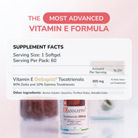 Thumbnail for Wellness Extract Eannatto Tocotrienols Vitamin E Supplements Tocopherol Free, Supports Immune Health, Non-GMO, Gluten Free & Antioxidant (300MG 60 Softgels)