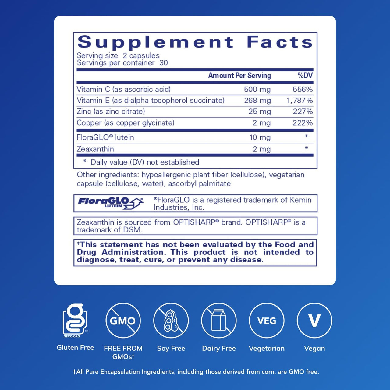 Pure Encapsulations EyeProtect Basics | Key Antioxidant Support for Eye Health* | 60 Capsules