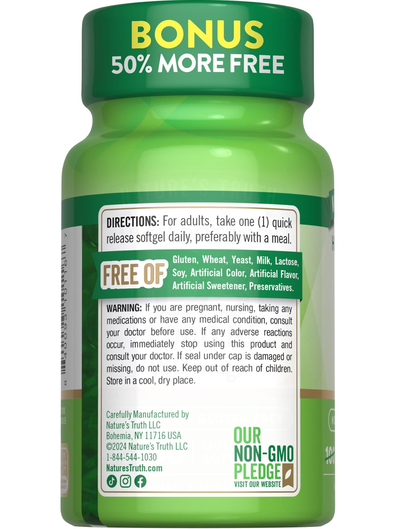 Nature's Truth Vitamin D3 2000 IU Softgels for Adults | 150 Count | High Potency | Non-GMO and Gluten Free Supplement