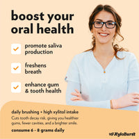 Thumbnail for XyloBurst Gum | Xylitol Chewing Gum | Sugar Free, Gluten Free, Keto Friendly | Aspartame Free Gum For Oral Health | Fruit | 100-Count Jar