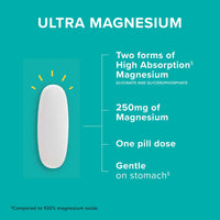Thumbnail for Qunol Magnesium Glycinate Complex, Gentle on Stomach, 250mg One Pill Dose, Superior-Absorption Magnesium, Nerve, Bone and Muscle Health Supplement, 60 Count (Pack of 1)