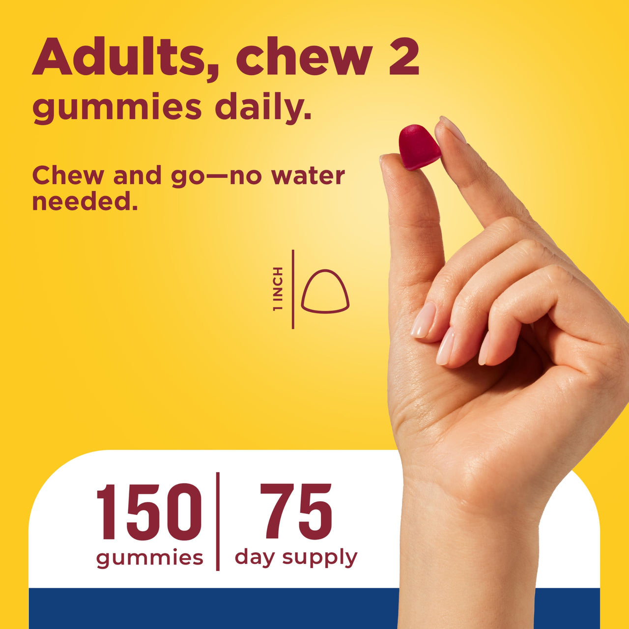 Nature Made Multi for Him, Mens Multivitamins Gummies, Energy Metabolism Support, Multivitamin for Men, 150 Gummy Vitamins and Minerals, 75 Day Supply