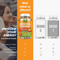 Thumbnail for DACHA Natural Liposomal Vitamin C - 1700mg, 200 Capsules, Immune System & Collagen Booster, High Absorption Fat Soluble VIT C, Buffered, Skin Vitamins, Vegeterian, Vegan