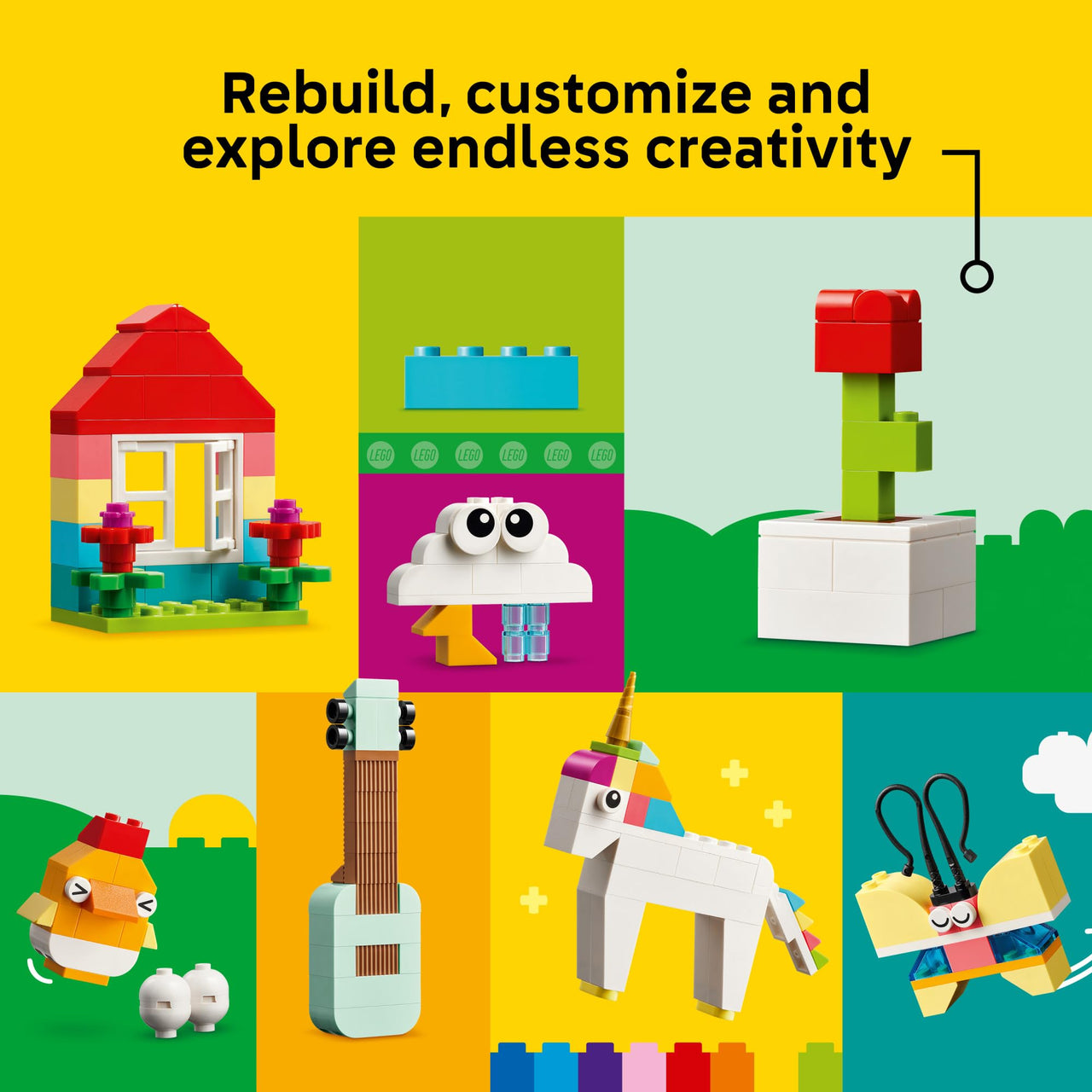 LEGO Classic Vibrant Creative Brick Box Building Blocks - Sensory & Learning Toys for Boys & Girls, Ages 4+ Years - Pretend Play Preschool Toys - Gift for Birthdays - 11038