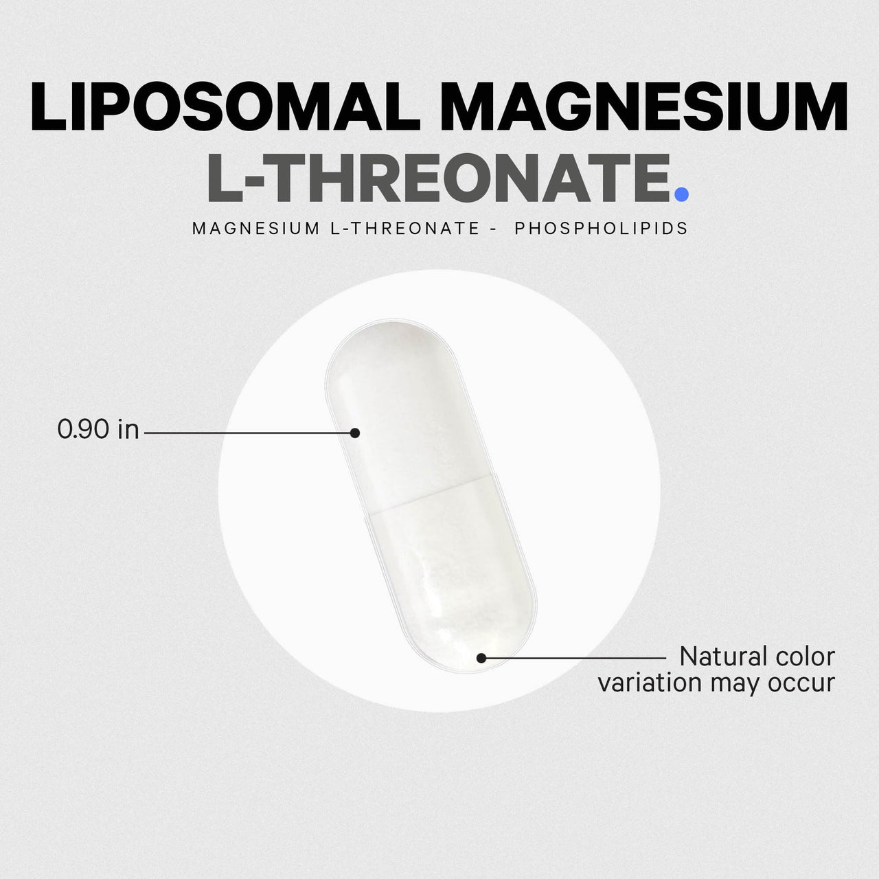 Codeage Liposomal Magnesium L-Threonate Supplement, Patented Magtein Magnesium Threonate for Brain Health, Memory and Cognitive Function Support, Bioavailable, Non-GMO - 90 Capsules