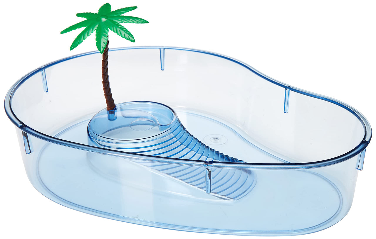 Lee's Turtle Lagoon, Kidney w/ Plant, 14-Inch by 10-1/8-Inch by 3-Inch