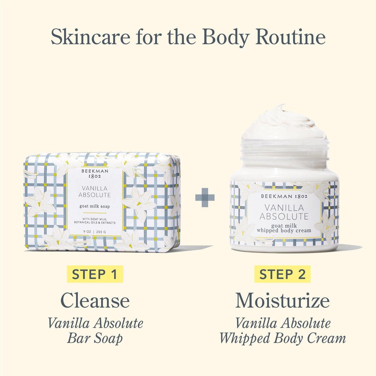 Beekman 1802 Goat Milk Body Soap Bar, Vanilla Absolute - Scented - 9 oz - Nourishes, Moisturizes & Hydrates - 100% Vegetable Soap with Lactic Acid - Good for Sensitive Skin - Cruelty Free