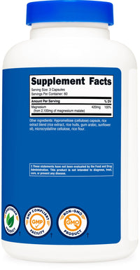 Thumbnail for Nutricost Magnesium Malate 2,100mg, 180 Capsules - Vegetarian, Non-GMO, Gluten Free