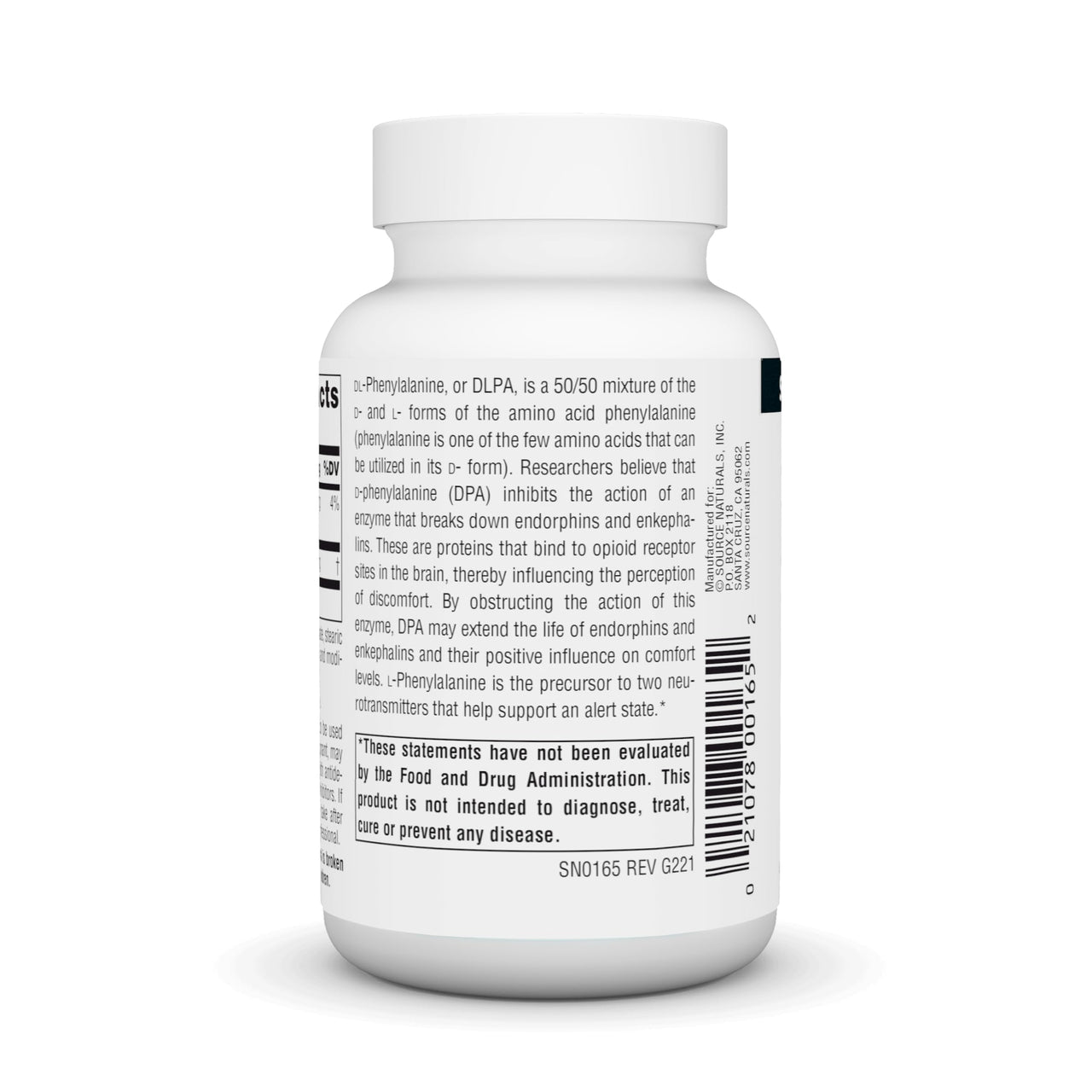 Source Naturals DLPA DL-Phenylalanine* - 750 mg - 60 Tablets