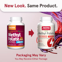 Thumbnail for Jarrow Formulas Methyl Folate Veggie Caps - 1000 Mcg - 100 Count - Methyl Folate Supplement â€“ To Provide Folate - 5-MTHF Supplement - Non-GMO - Gluten Free