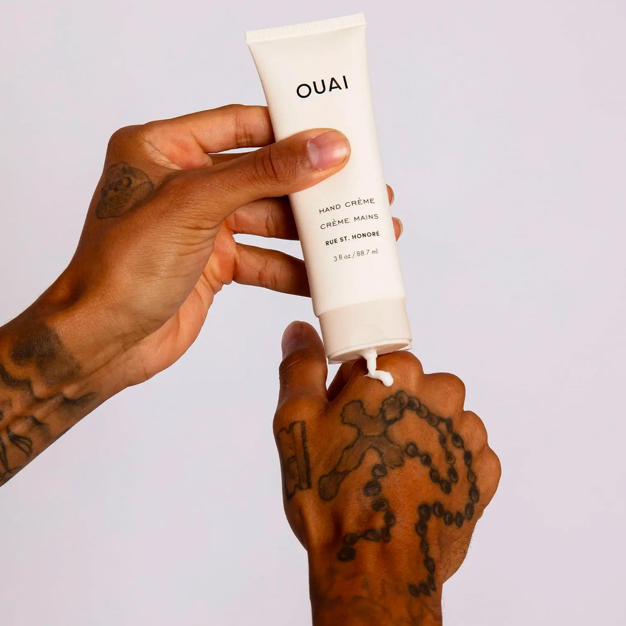 OUAI Hand Cream - Thick, Creamy Balm with Coconut Oil, Murumuru Butter and Shea Butter - Hydrating Moisturizer for Soft Hands - Use Daily to Deeply Nourish Skin (3 Oz)