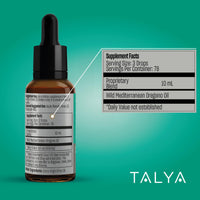 Thumbnail for TALYA Oregano Oil 0.34 fl.oz | Oil of Oregano Liquid | Immune Support, High Carvacrol, Digestive Health | Non-GMO | Vegan | Mediterranean Oregano