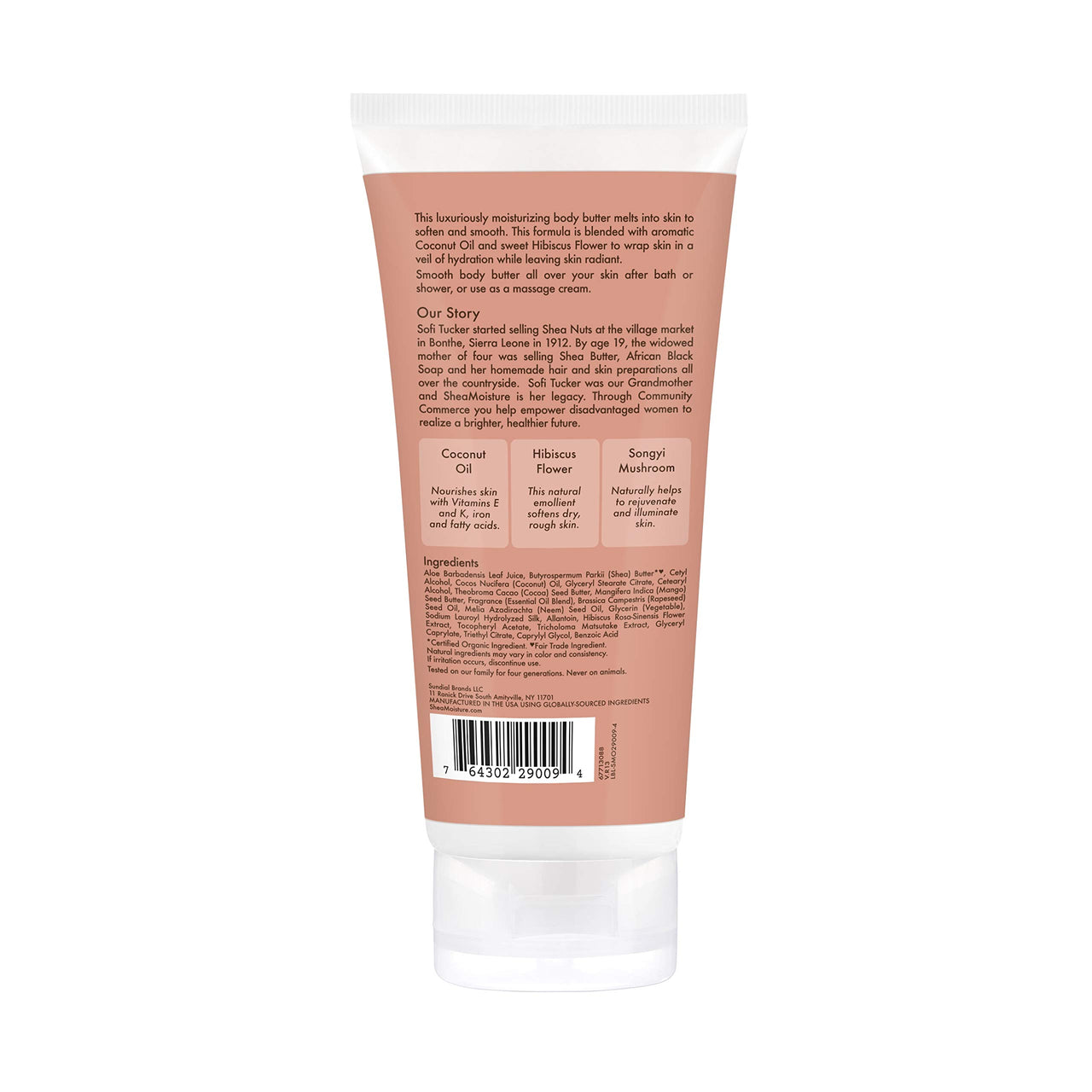 SheaMoisture Coconut & Hibiscus Body Butter, 6 Ounce