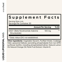 Thumbnail for Codeage Nanofood Liquid Liposomal NAD Supplement – NAD Nicotinamide Adenine Dinucleotide with Liposomal Delivery - Monk Fruit Sweetener, Lemon Flavor, Non-GMO – 4 fl oz