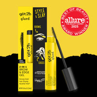 Thumbnail for got2b Glued 2-in-1 Brow Gel & Edge Control, 0.54 Fl Oz, Strong Hold Styling Eyebrow Gel and Hair Mascara for Flyaways and Frizz with Castor Oil, Sweat-Resistant with Quick Dry, Clear Finish