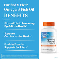 Thumbnail for Doctor's Best Omega 3 Fish Oil Supplement for Women & Men - Source of DHA, EPA, & Omega-3 Fatty Acids, Purified, High 2000 mg Potency, Heart Health Support, Non-GMO, Gluten Free - 120 Marine Softgels