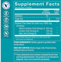 Thumbnail for The Vitamin Shoppe Certified Organic Flax Seed Oil 1,000MG, (240 Softgels)