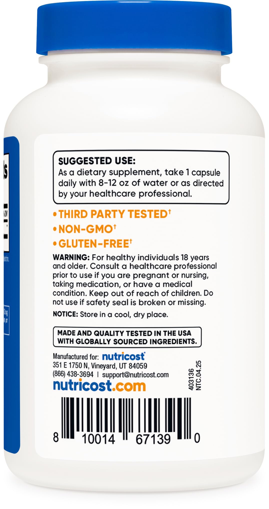 Nutricost Huperzine A Capsules 200mcg, 240 Capsules - Non-GMO, Vegetarian Friendly