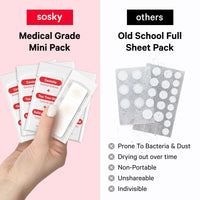 Thumbnail for Sosky Pimple Patches for Face, Invisible Hydrocolloid Acne Patches, HSA Store Eligible Items, Zit Sticker for Face and Skin, Pimple Sticker for Covering Zits, Blemishes with Salicylic Acid 48 Count