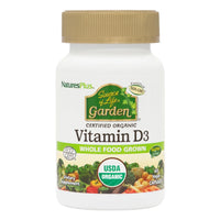 Thumbnail for NaturesPlus Source of Life Garden Vitamin D3 - 60 Capsules, Pack of 3 - Immune System Support - USDA Certified Organic, Non-GMO, Vegan, Gluten Free - 90 Total Servings