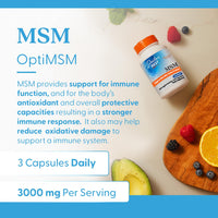 Thumbnail for Doctor's Best MSM Supplement Capsules for Men & Women - Supports Hair, Skin, Nails, Joint Health & Mobility, 3000 mg Per Serving, Delivers Beneficial Sulfur w/ OptiMSM, Gluten Free, Non GMO - 360 Caps