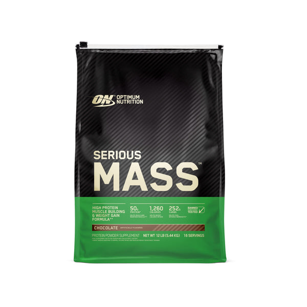 Optimum Nutrition Serious Mass Weight Gainer Protein Powder, Chocolate 12LB