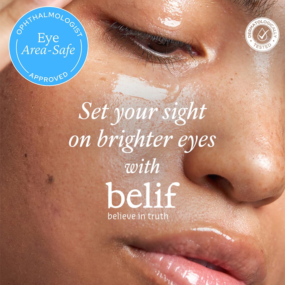 belif Aqua Bomb Cooling Eye Gel - Caffeine & Hyaluronic Acid for Puffiness & Hydration, Niacinamide & Vitamin C for Dark Circles, Adenosine & Collagen for Plumping, Korean Skin Care